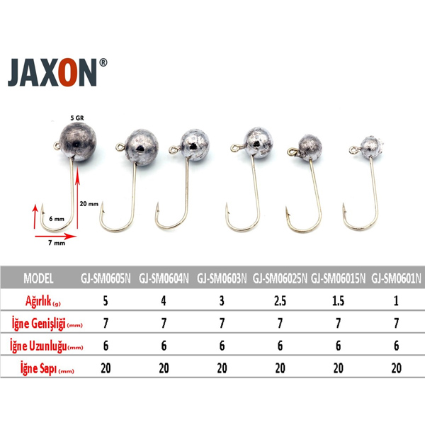 GJ-SM0605N Jaxon Sumato Lrf Jighead 5 gr