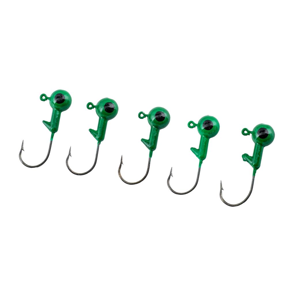 Jighead - Zoka - Kurşunlu Olta İğnesi - (XH-A 02) - Yeşil - 8 Gr - 5 Adet